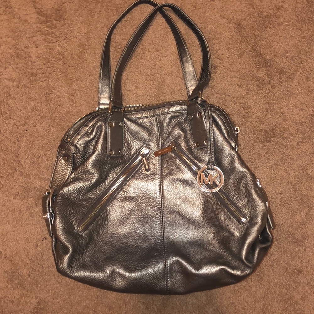Metallic Silver Michael Kors purse